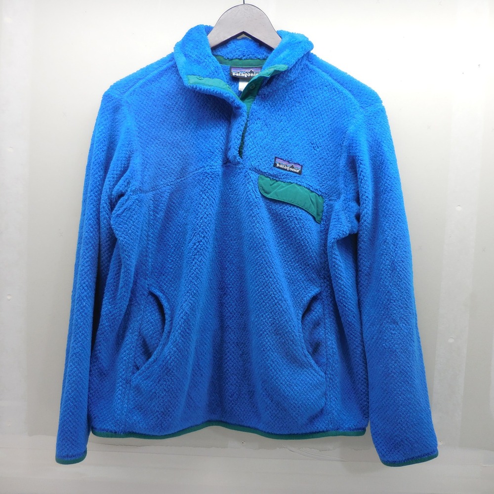 Patagonia Re-Tool Snap-T Fleece Pullover Blue Green Womens Medium 25442 FA12